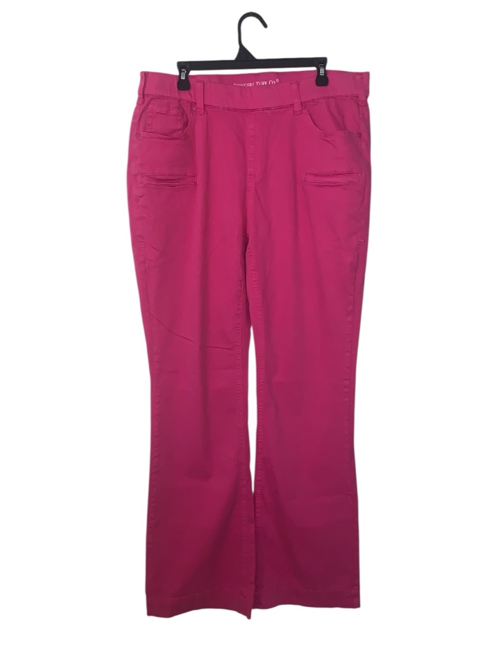 Cowgirl Tuff Co Pink Pull On Trouser Stretch Flare XXL Long